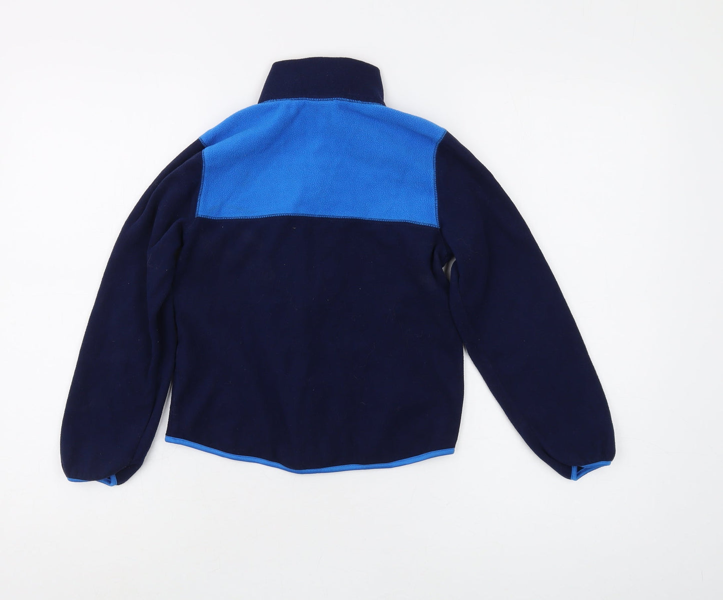 H&M Boys Blue Colourblock Full Zip Fleece Sweatshirt 7-8Y