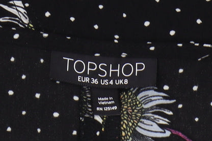 Womens UK Size 8 Topshop Black Camisole Camisole