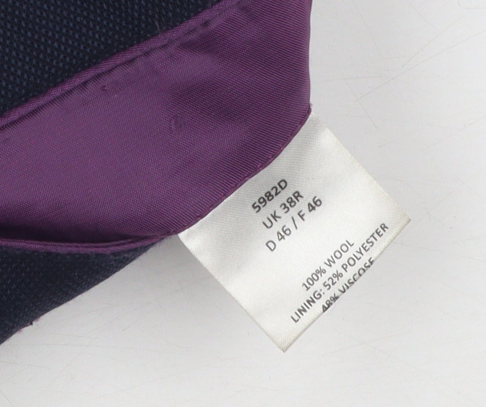 Mens UK Size 38 Brook Taverner Regular Black Suit Jacket