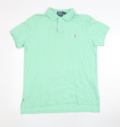 Ralph Lauren Men's Green Polo, Size L, Short Sleeve