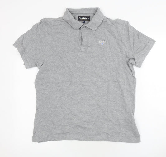 Barbour Men's Grey Polo Size Medium