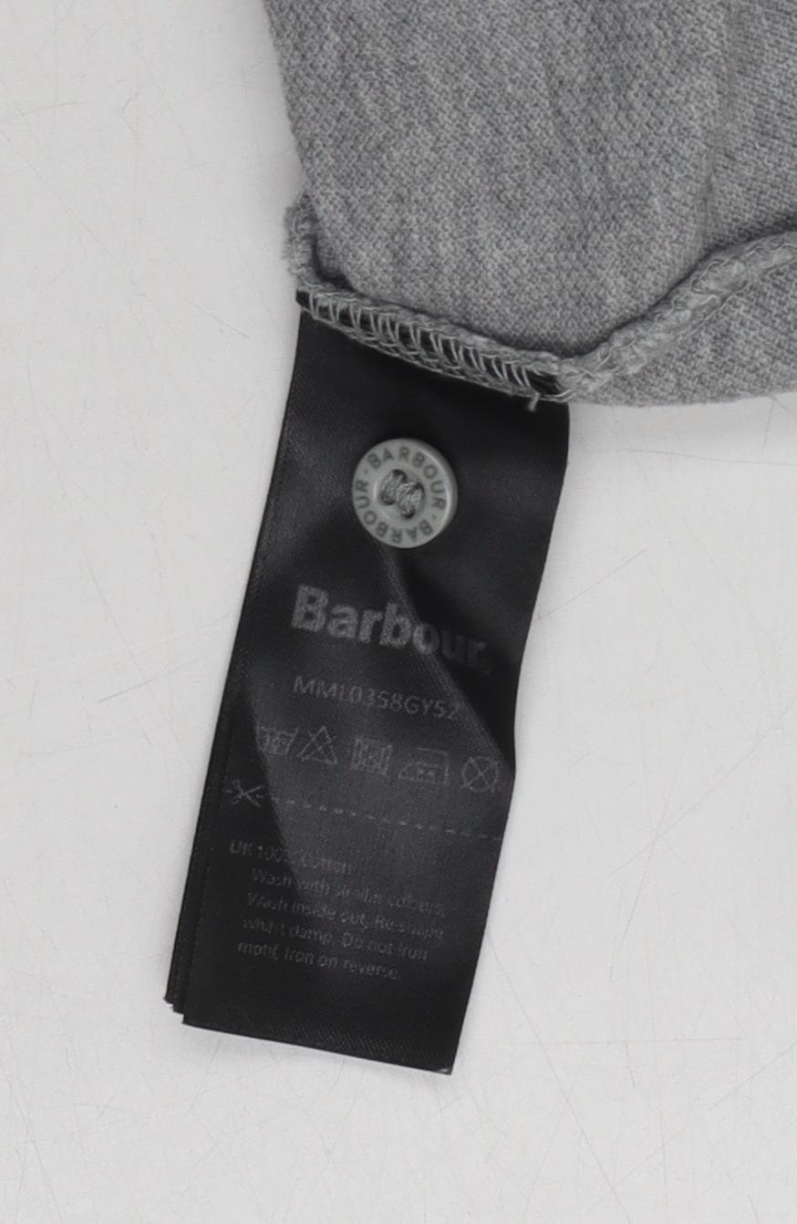 Barbour Men's Grey Polo Size Medium