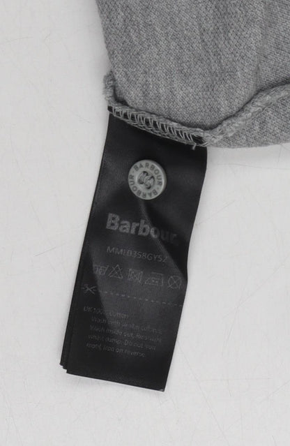 Barbour Men's Grey Polo Size Medium