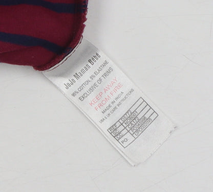 Womens UK Size 12 JoJo Maman Bébé Red Basic T-Shirt