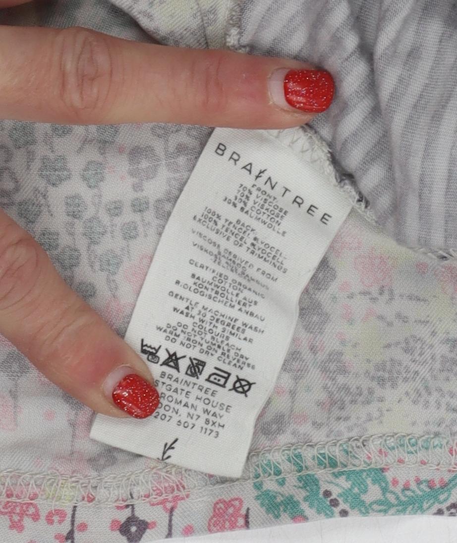 Womens UK Size XS Braintree Multicoloured Basic T-Shirt