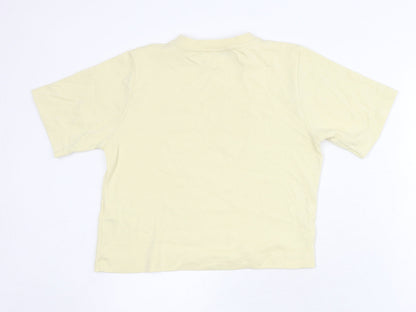 Womens UK Size XS Mint Velvet Beige Basic T-Shirt