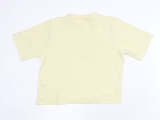Womens UK Size XS Mint Velvet Beige Basic T-Shirt