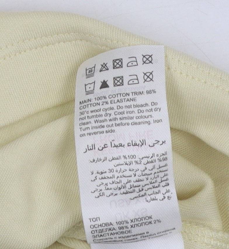 Womens UK Size XS Mint Velvet Beige Basic T-Shirt