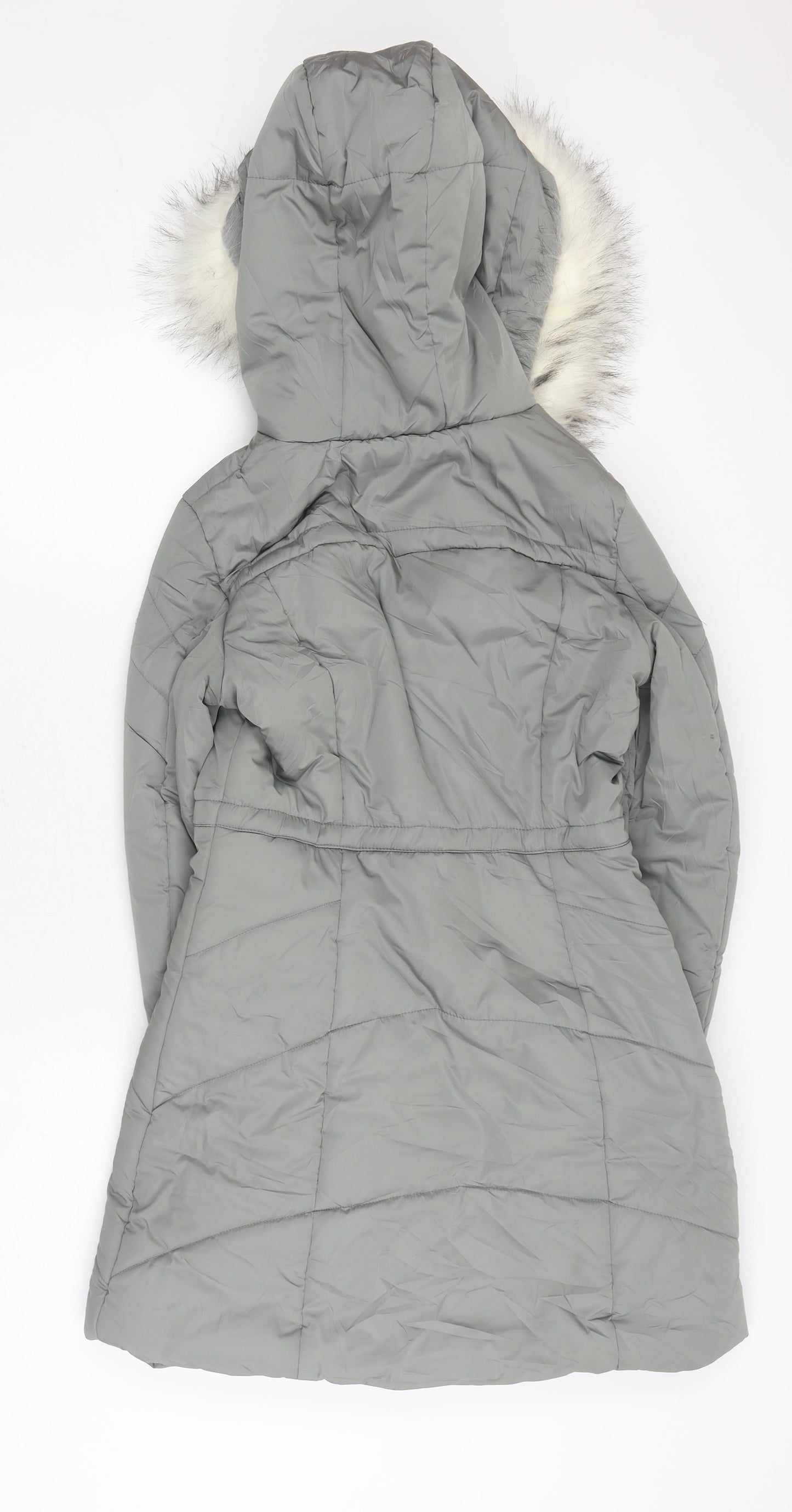 Lipsy Women's Grey Puffer Coat Size 8
