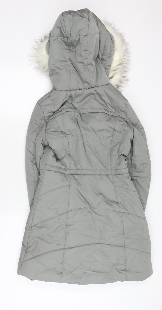 Lipsy Women's Grey Puffer Coat Size 8