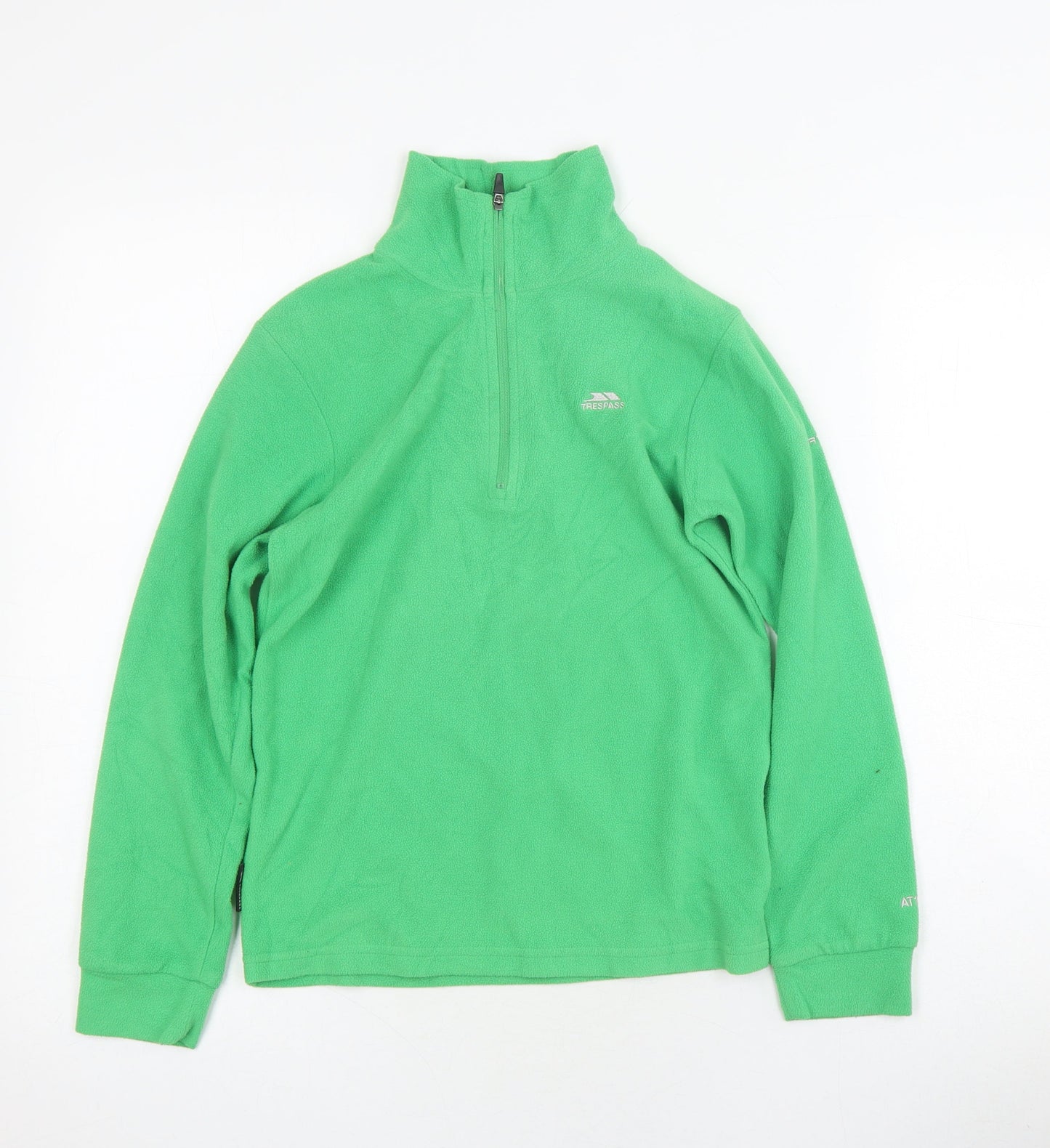 Trespass Boys Green Fleece Pullover, Long Sleeve, Size 9-10