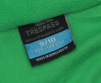 Trespass Boys Green Fleece Pullover, Long Sleeve, Size 9-10