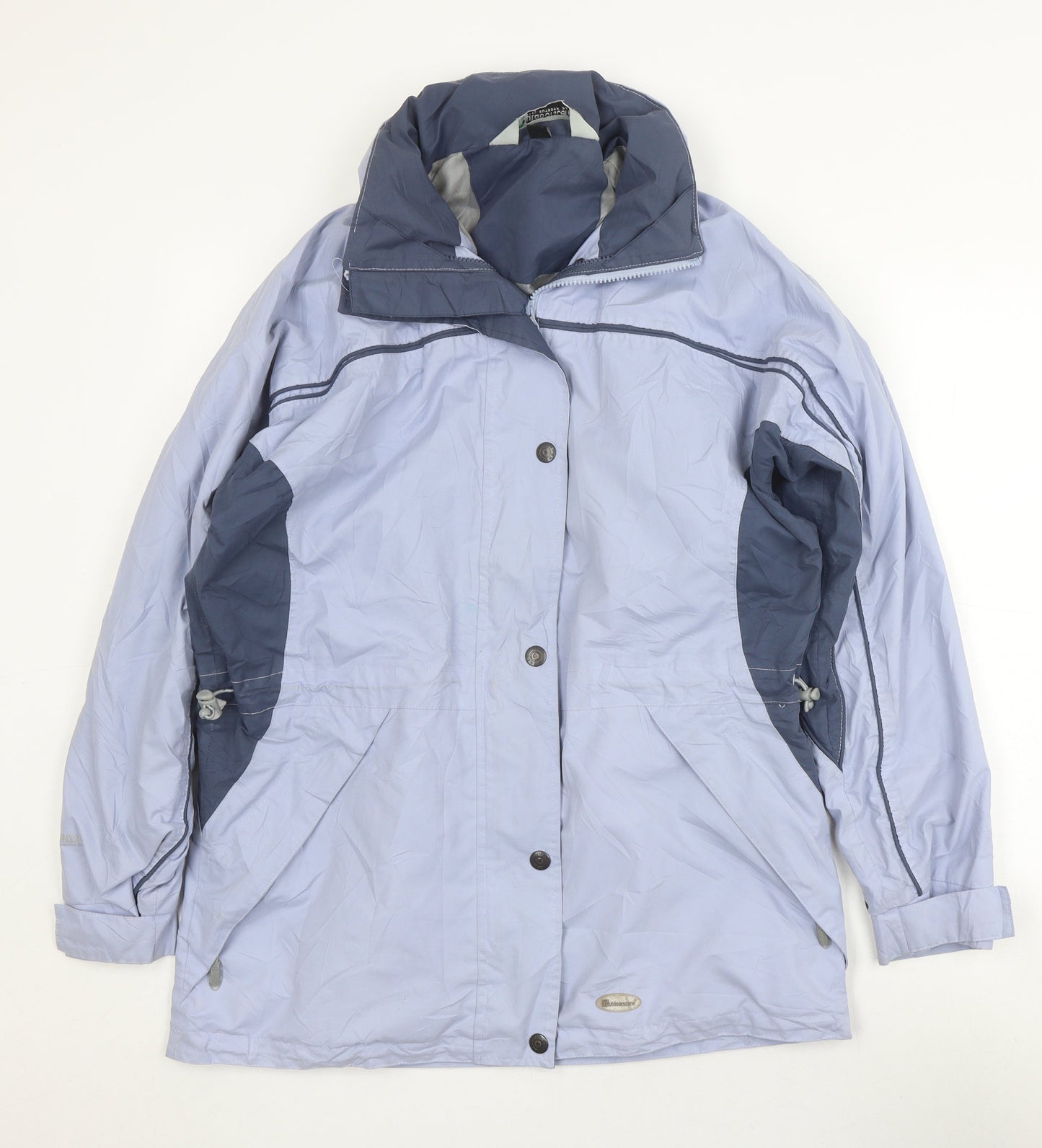 Outdoorscene Women's Blue Waterproof Rain Coat, Size 10-12