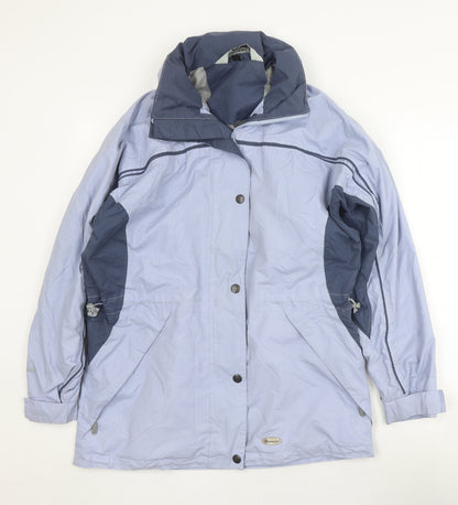 Outdoorscene Women's Blue Waterproof Rain Coat, Size 10-12