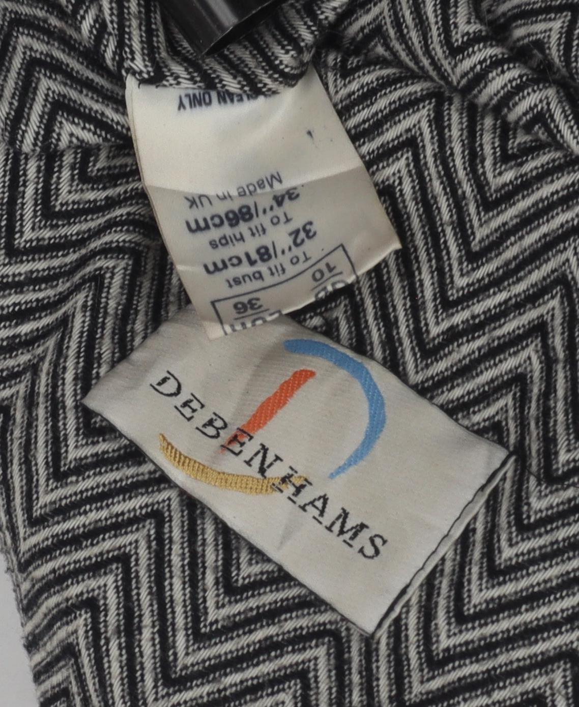 Womens UK Size 10 Debenhams Black Basic Jacket