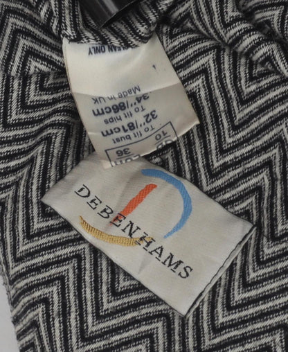 Womens UK Size 10 Debenhams Black Basic Jacket
