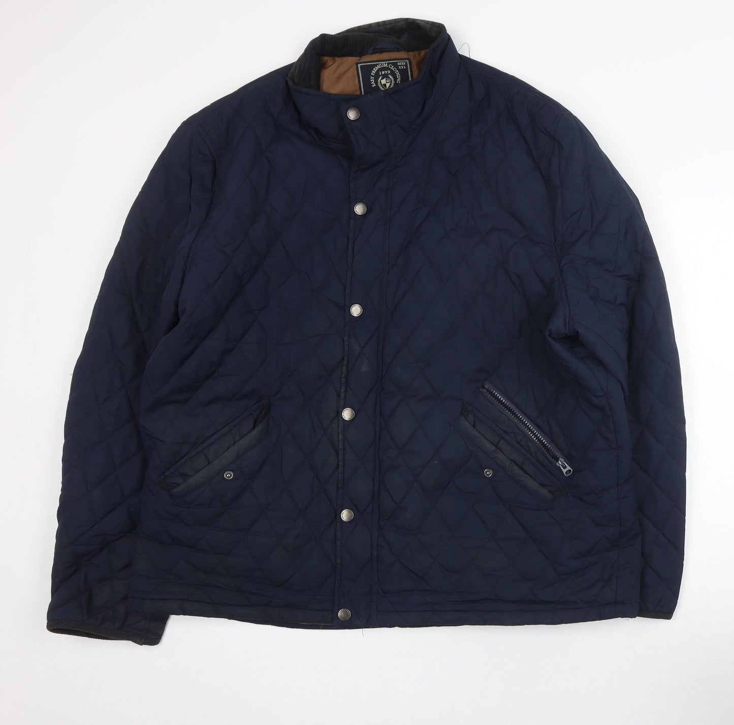 Matalan Unisex Blue Quilted Jacket XL Full Zip Casual