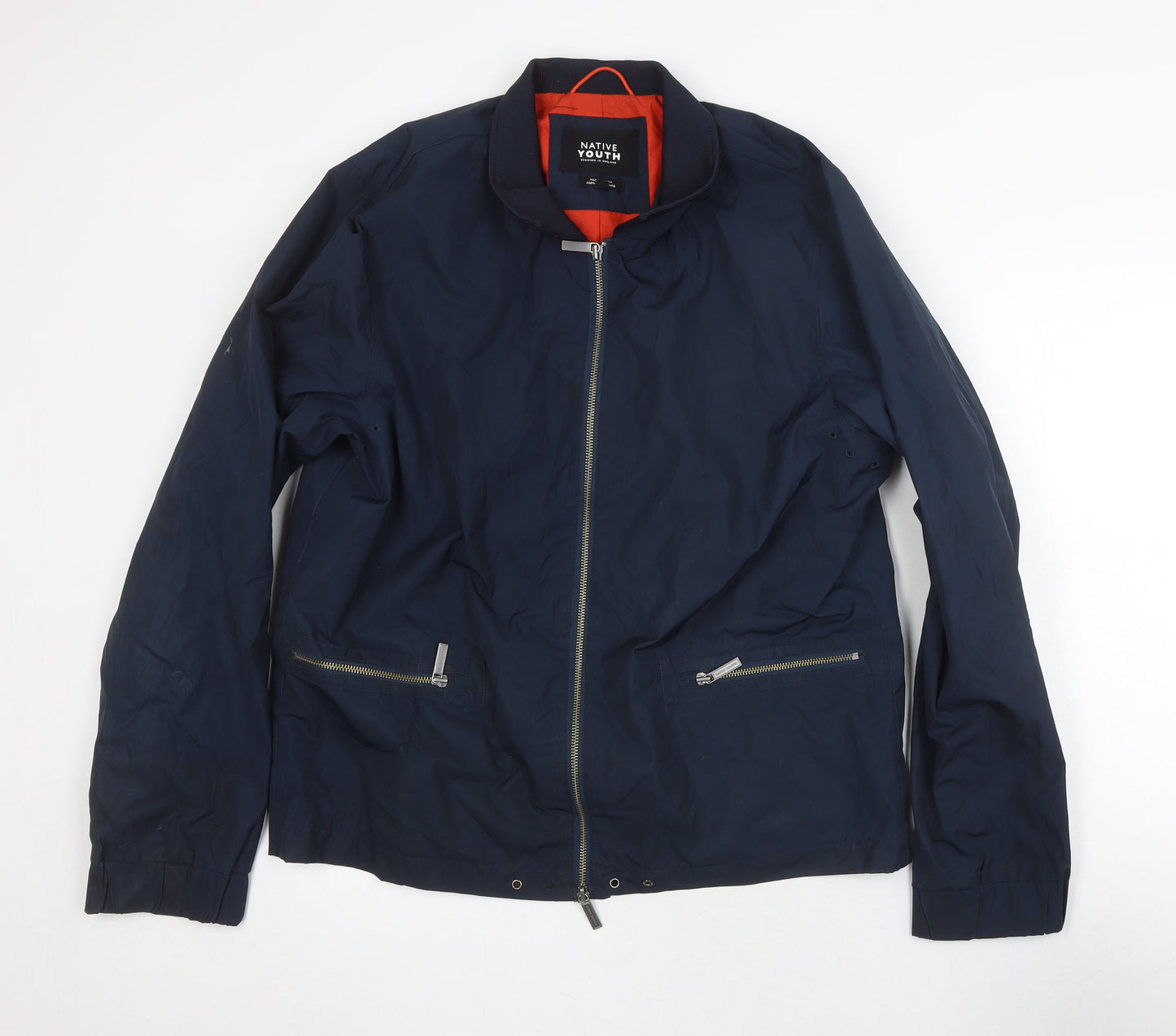 Mens UK Size XL Native Youth Blue Bomber Jacket