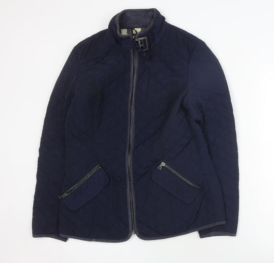 Womens UK Size 12 NEXT Blue Quilted Coat