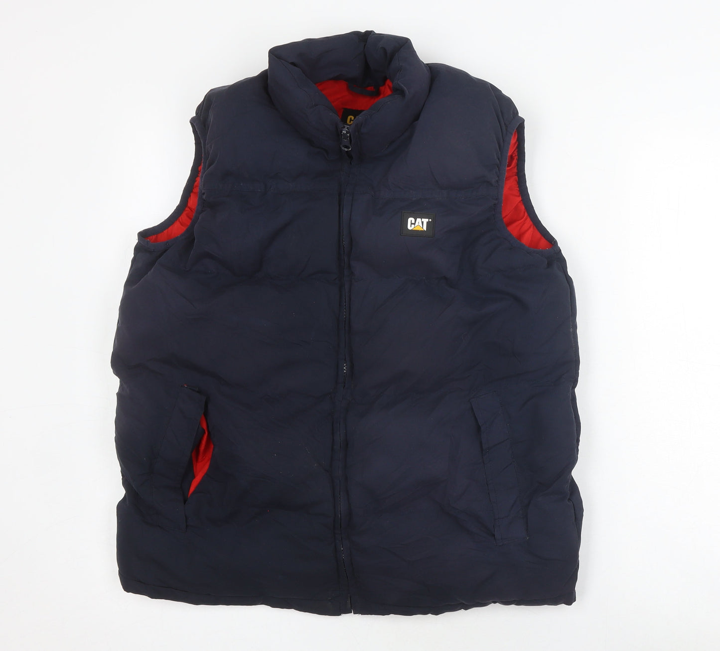CAT Women Blue Puffer Waistcoat Size 14
