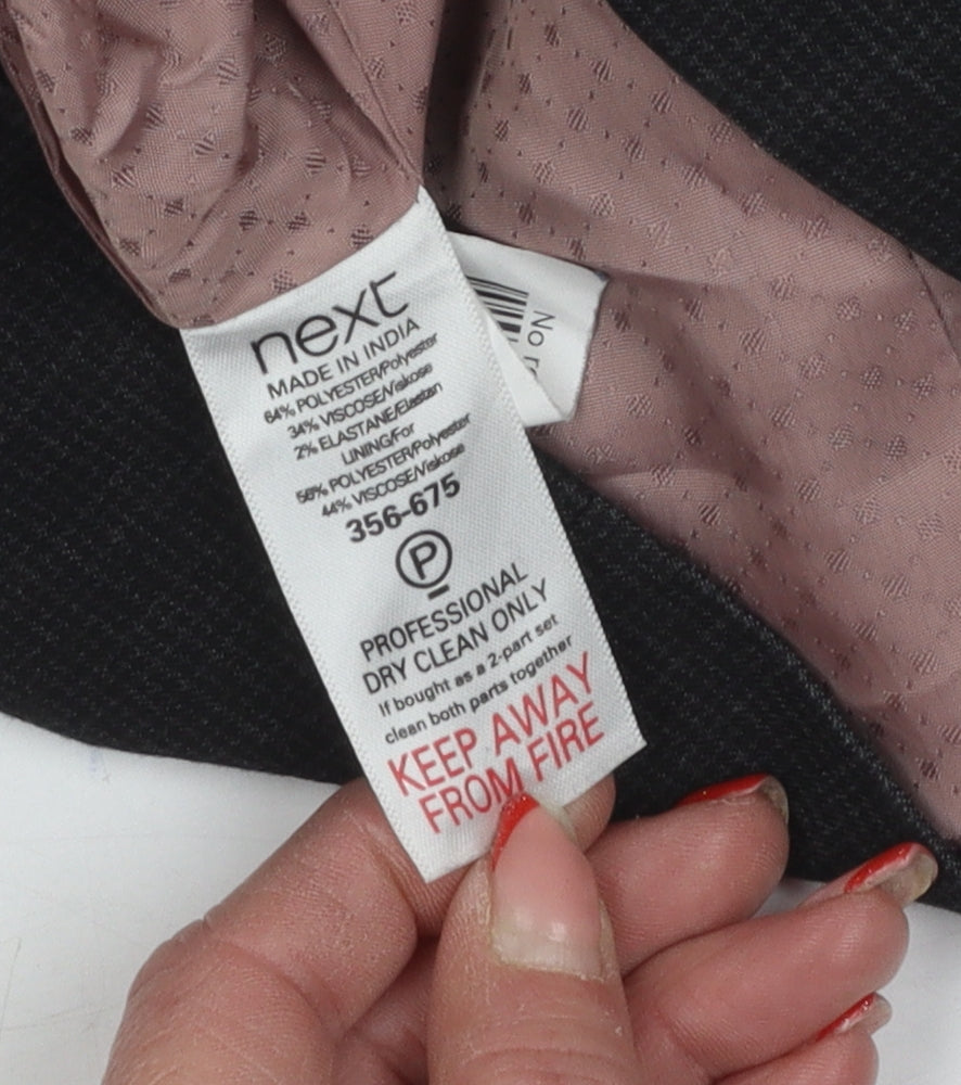 Next Women's Black Regular Fit Suit Jacket Size 10