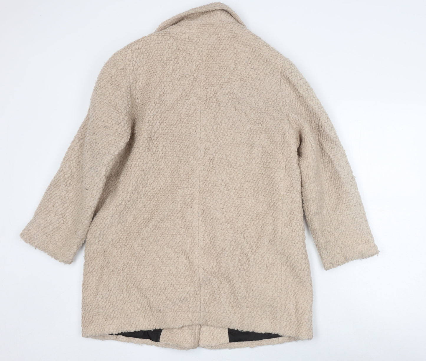 Womens UK Size 14 Marks and Spencer Beige Overcoat