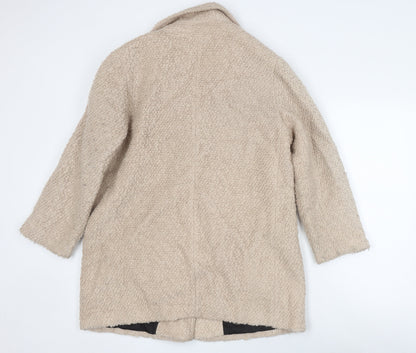 Womens UK Size 14 Marks and Spencer Beige Overcoat