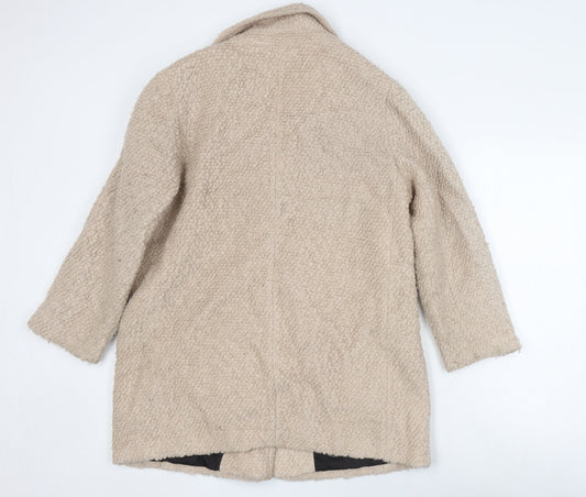 Womens UK Size 14 Marks and Spencer Beige Overcoat