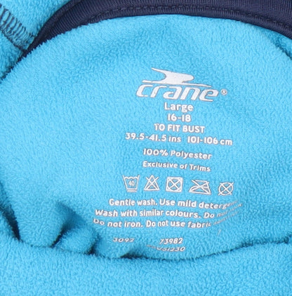 Crane Women's Blue Pullover Hoodie Size L Casual