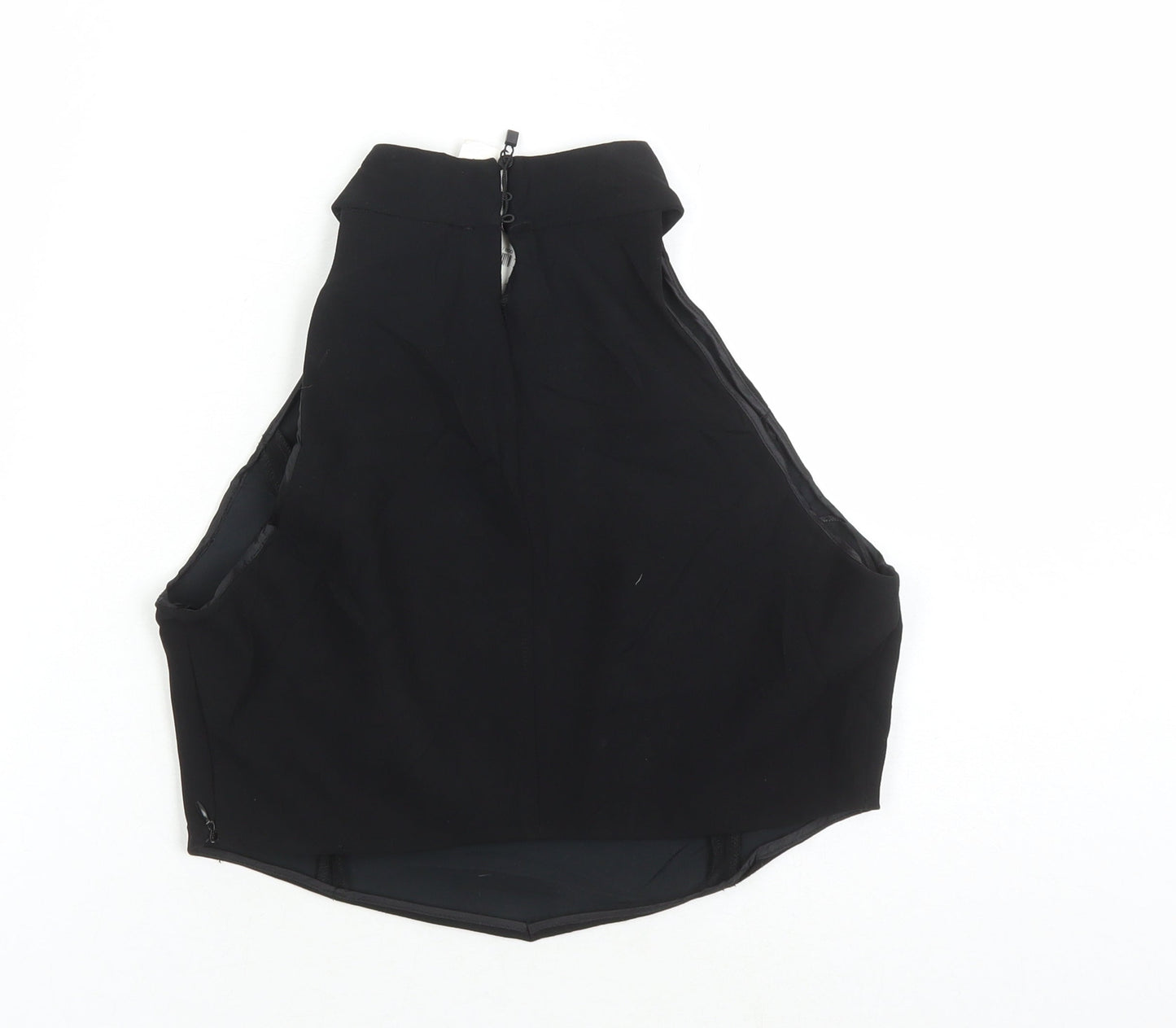 Womens UK Size M Zara Black Cropped Blouse