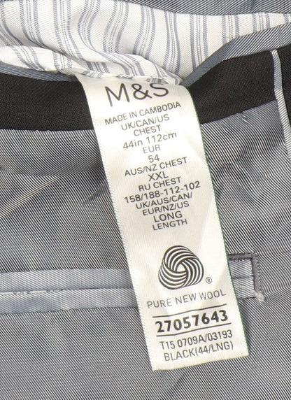 Mens UK Size 44 Marks and Spencer Regular Black Suit Jacket