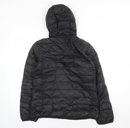 Napapijri Boys Black Puffer Jacket 14 Hooded Casual Wear