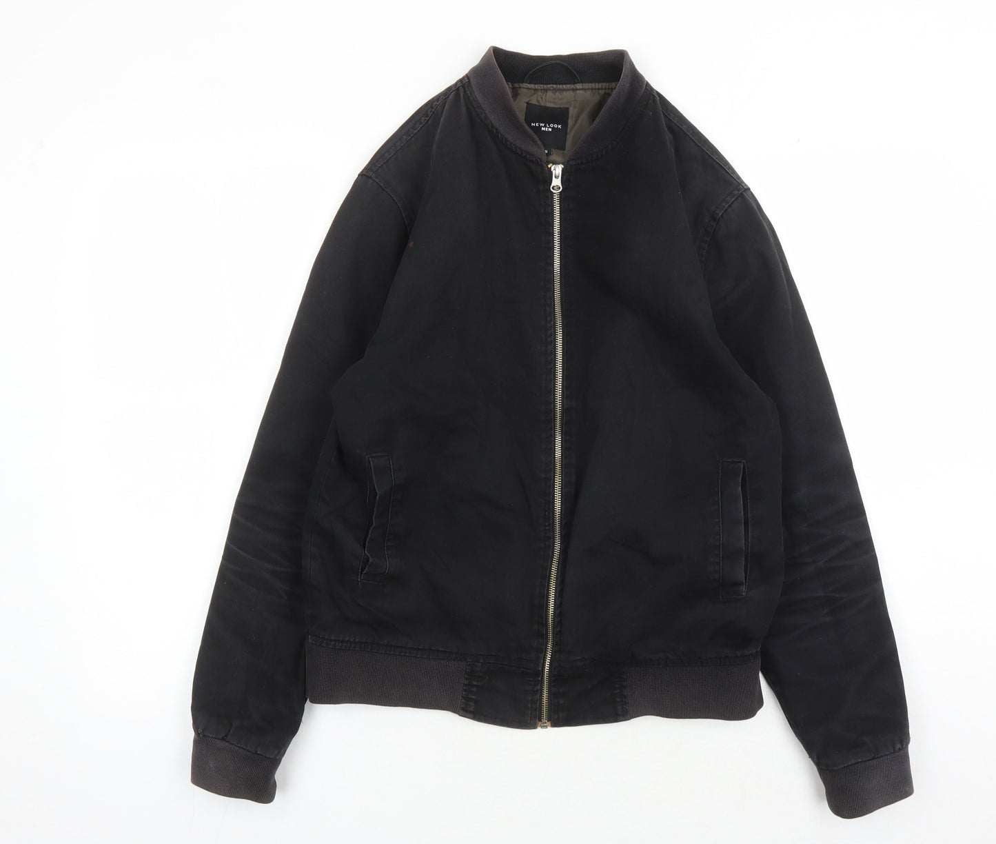 Mens UK Size S New Look Black Bomber Jacket