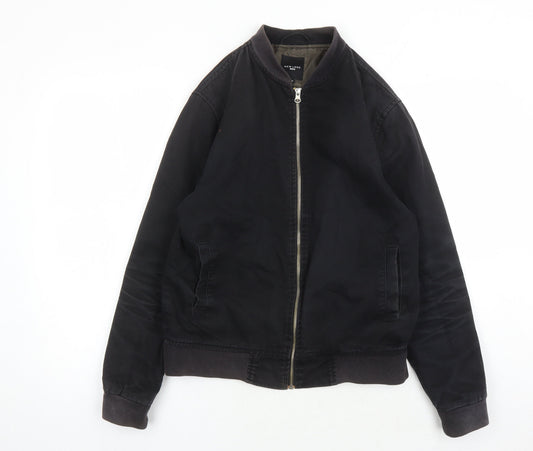 Mens UK Size S New Look Black Bomber Jacket