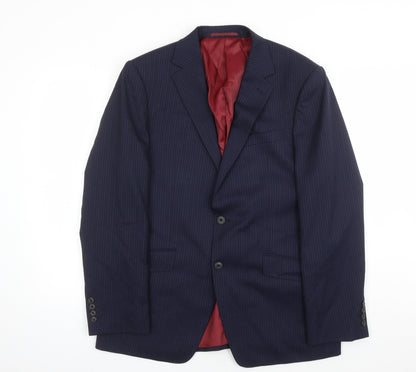 Mens UK Size 40 Marks and Spencer Regular Blue Suit Jacket