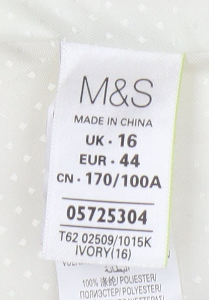 Marks and Spencer Women's Ivory Blazer Size 16