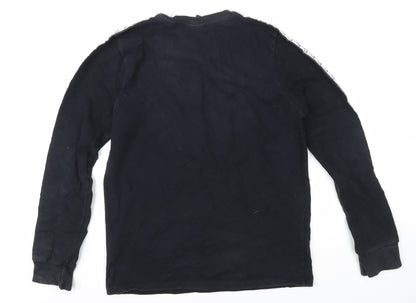 ellesse Boys Black Graphic Long Sleeve T-Shirt 10-11 Years