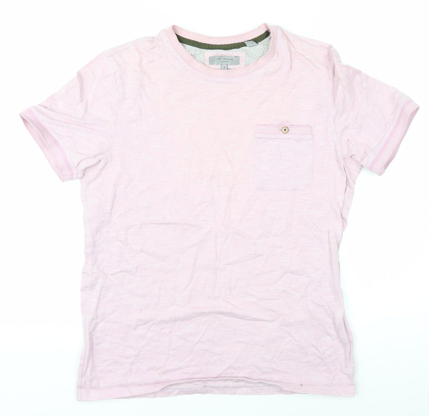 Womens UK Size 2 Ted Baker Pink Basic T-Shirt