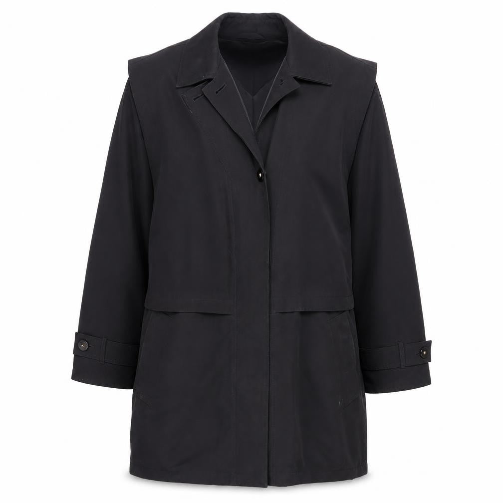 Womens UK Size M Four Seasons Black Rain Coat