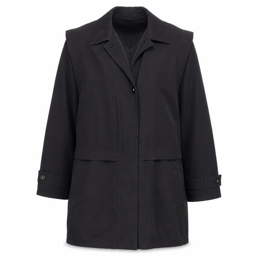 Womens UK Size M Four Seasons Black Rain Coat