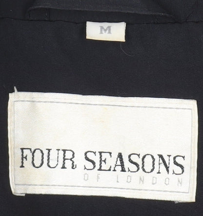 Womens UK Size M Four Seasons Black Rain Coat