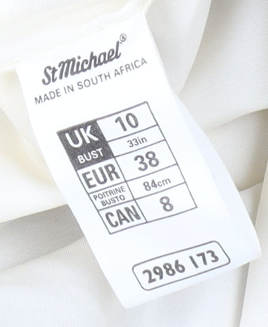 Marks and Spencer Women's Beige Check Blazer Size 10