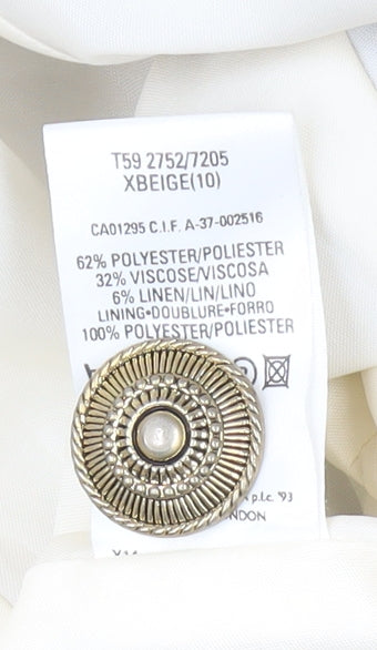 Marks and Spencer Women's Beige Check Blazer Size 10