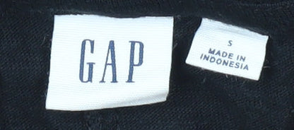 Womens UK Size S Gap Black Basic T-Shirt