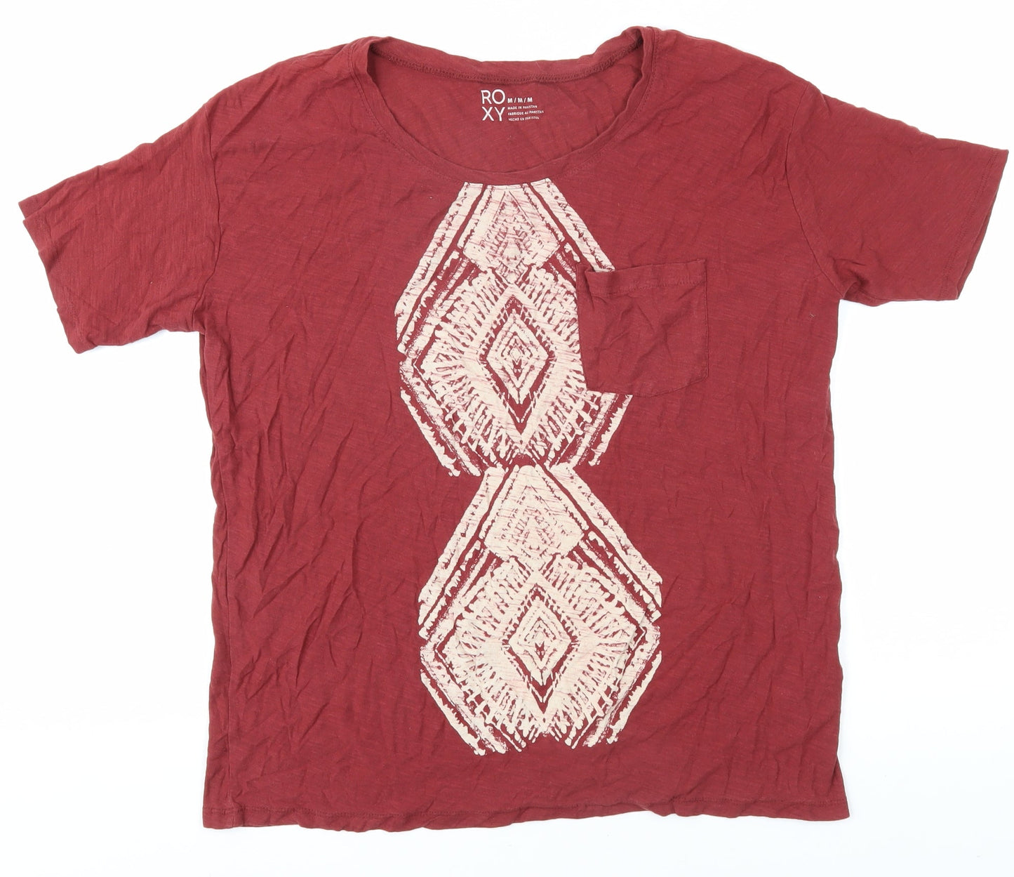 Womens UK Size M ROXY Red Basic T-Shirt