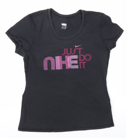 Nike Women's Black T-Shirt M - Gym & Running