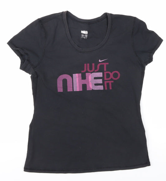 Nike Women's Black T-Shirt M - Gym & Running