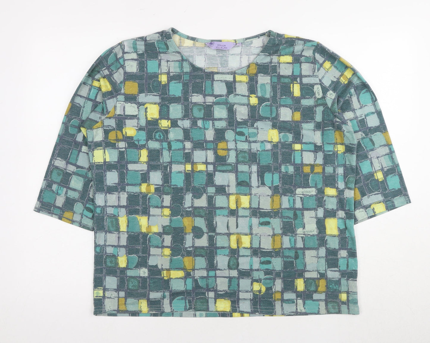 Womens UK Size 18-20 Honor Millburn Multicoloured Basic T-Shirt