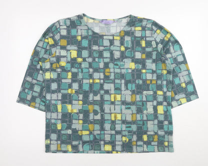 Womens UK Size 18-20 Honor Millburn Multicoloured Basic T-Shirt