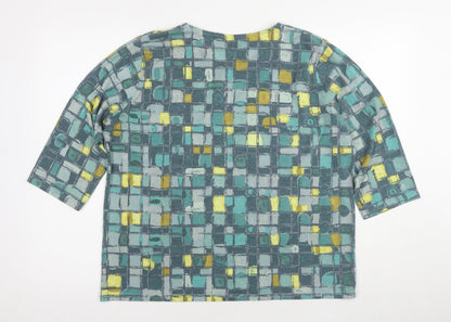 Womens UK Size 18-20 Honor Millburn Multicoloured Basic T-Shirt